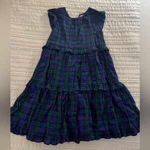 Crewcuts Green and Blue Plaid Kids Dress